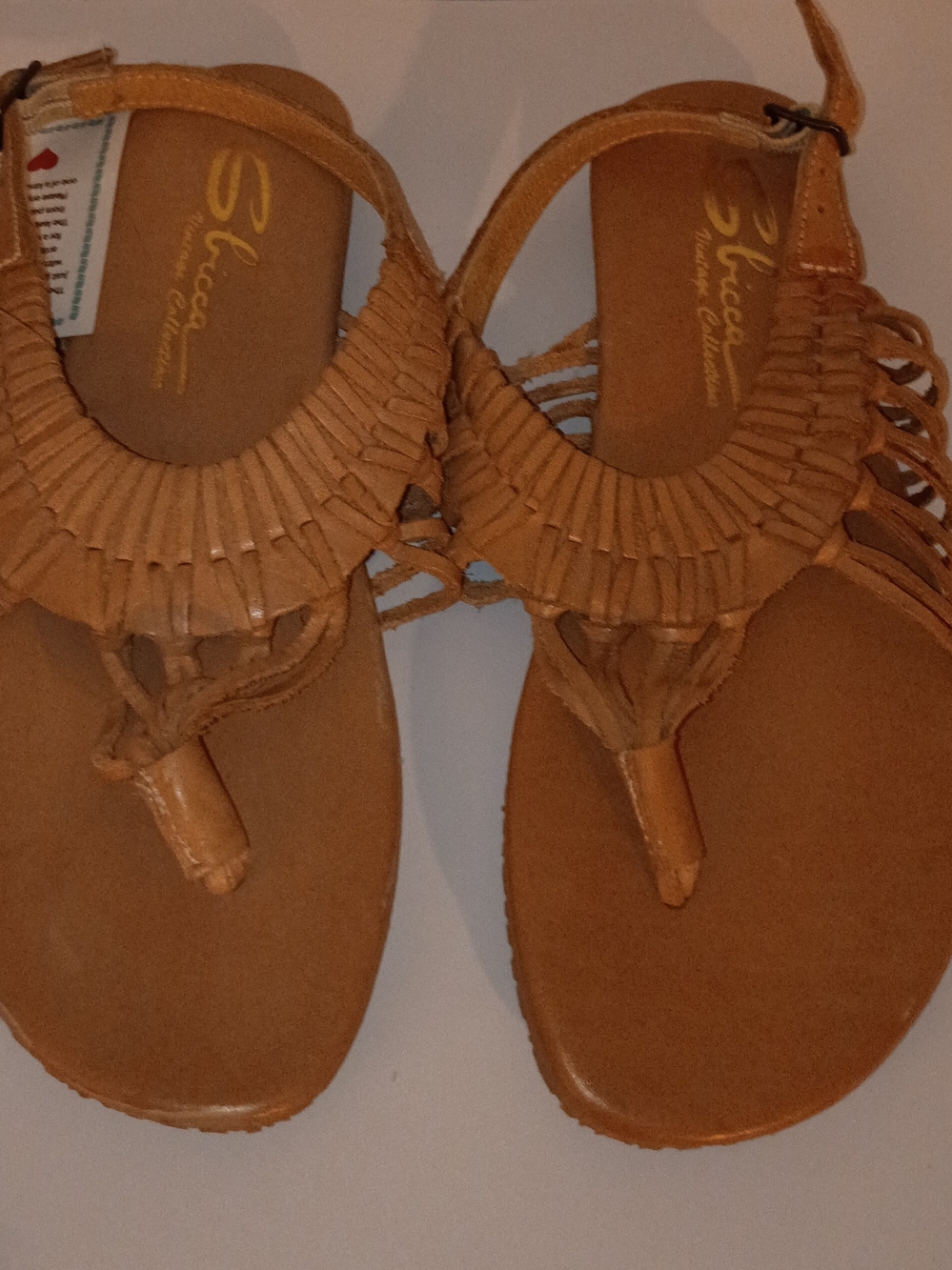 Sbicca Tan Braided Thong Sandals
